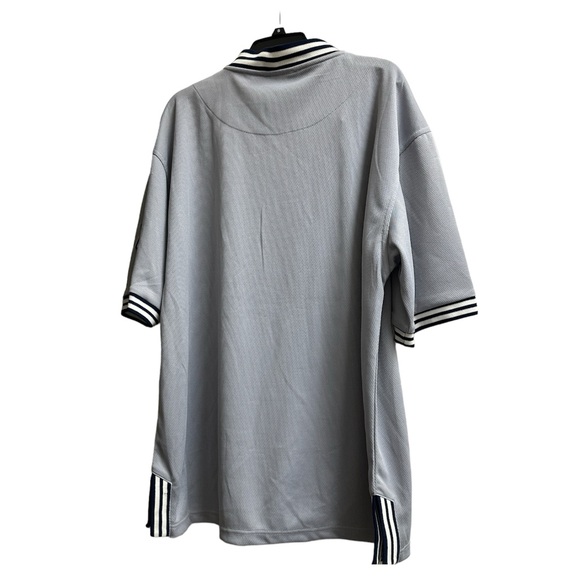 🆕 DELF Button-Down Mesh New York Gray Baseball Short Sleeve Jersey L - Picture 2 of 13